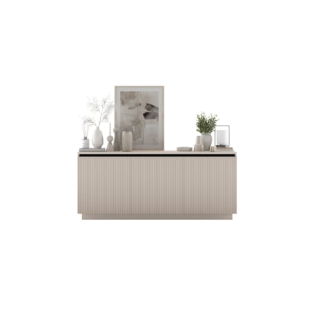 Komoda Glamour Nowoczesna Szafka RTV Kaszmir MAT ryflowane fronty 166,8 cm