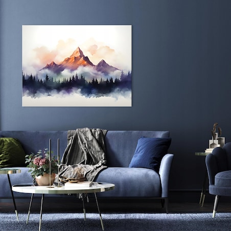 Obraz Na Płótnie Ścianę GÓRY ABSTRAKCJA NATURA Do Sypialni Salonu 120x80