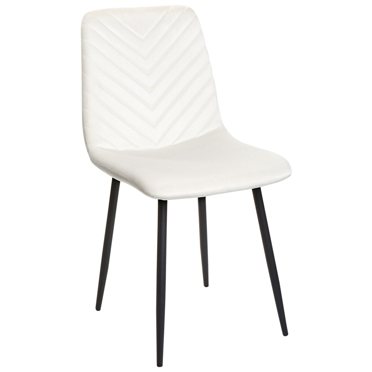 Krzesło do jadalni Zestaw 4 Welur Złamana biel HAVRE