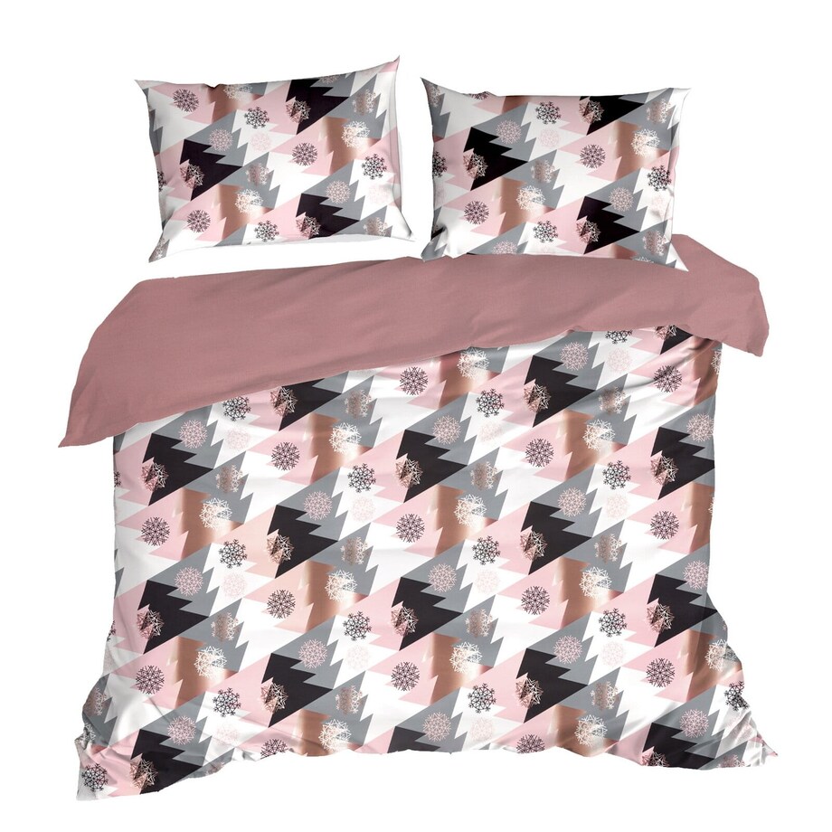 Komplet pościeli mikrowłókna, świąteczny, 220x200 cm, jasnopomarańczowy