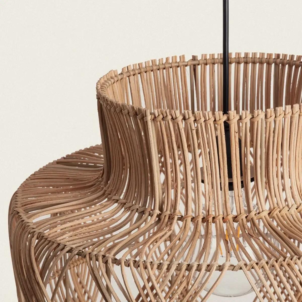 Wisząca lampa z ratanu japandi Boho ABR-LW23-BH-E27 Abruzzo IP65 beżowy