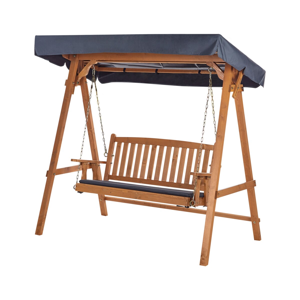 Huśtawka ogrodowa FIBBIALLA Drewno świerkowe Jasne drewno