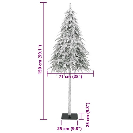 vidaXL Sztuczna choinka, ośnieżona, 150 cm