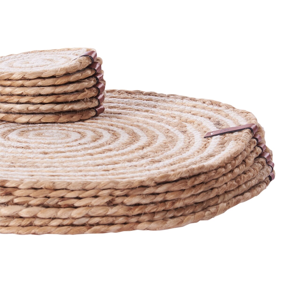 Zestaw 12 podkładek na stół QUININE Naturalny Juta