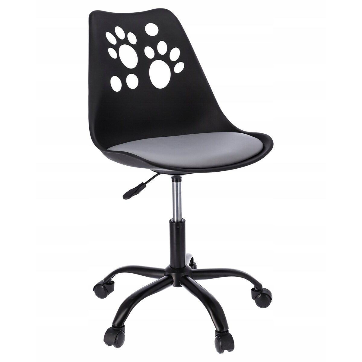 Krzesło plastikowe obrotowe biurowe JOY czarno-szare