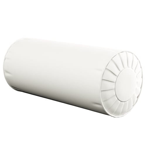 Poduszka wałek z zakładkami, biały, Ø20 x 50 cm, Cotton Panama