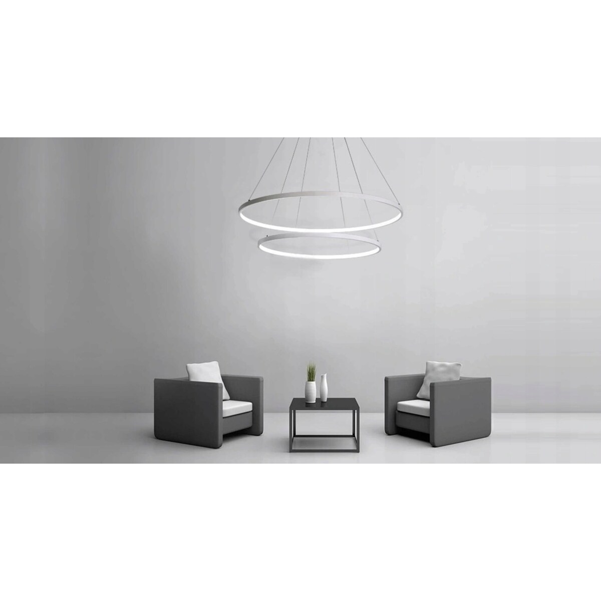 Lampa Wisząca Żyrandol Ring Plafon Pilot Led 40-60