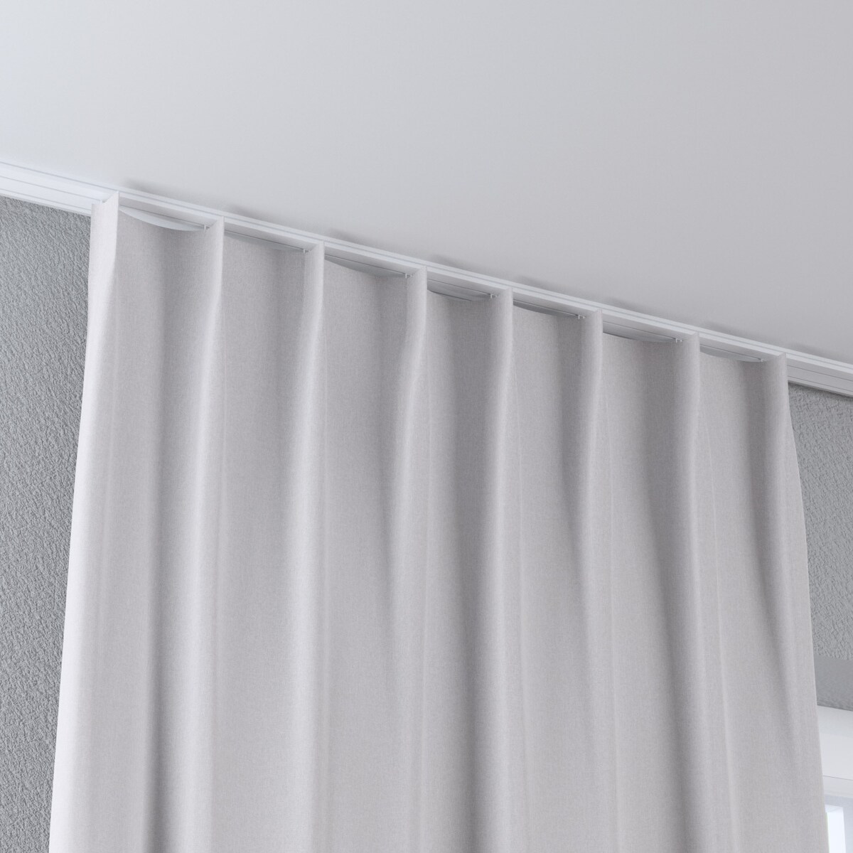 Zasłona na haczykach flex pojedynczych 130x245 szary