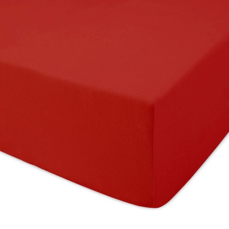 Prześcieradło jersey z gumką 90x200 kolor Czerwony