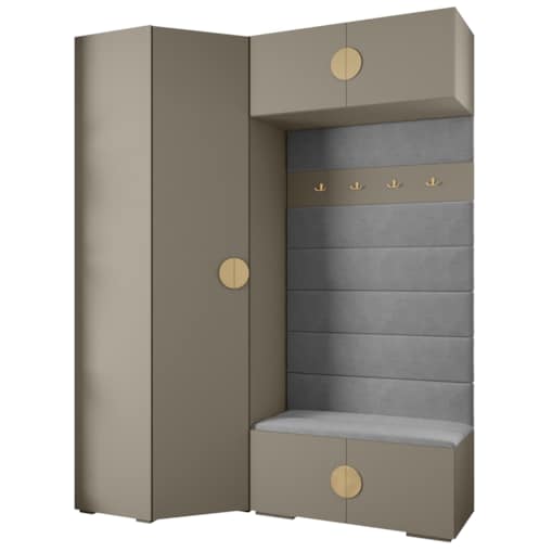 Garderoba do przedpokoju INOVA 4 Z21 kaszmir+złoty+manila16