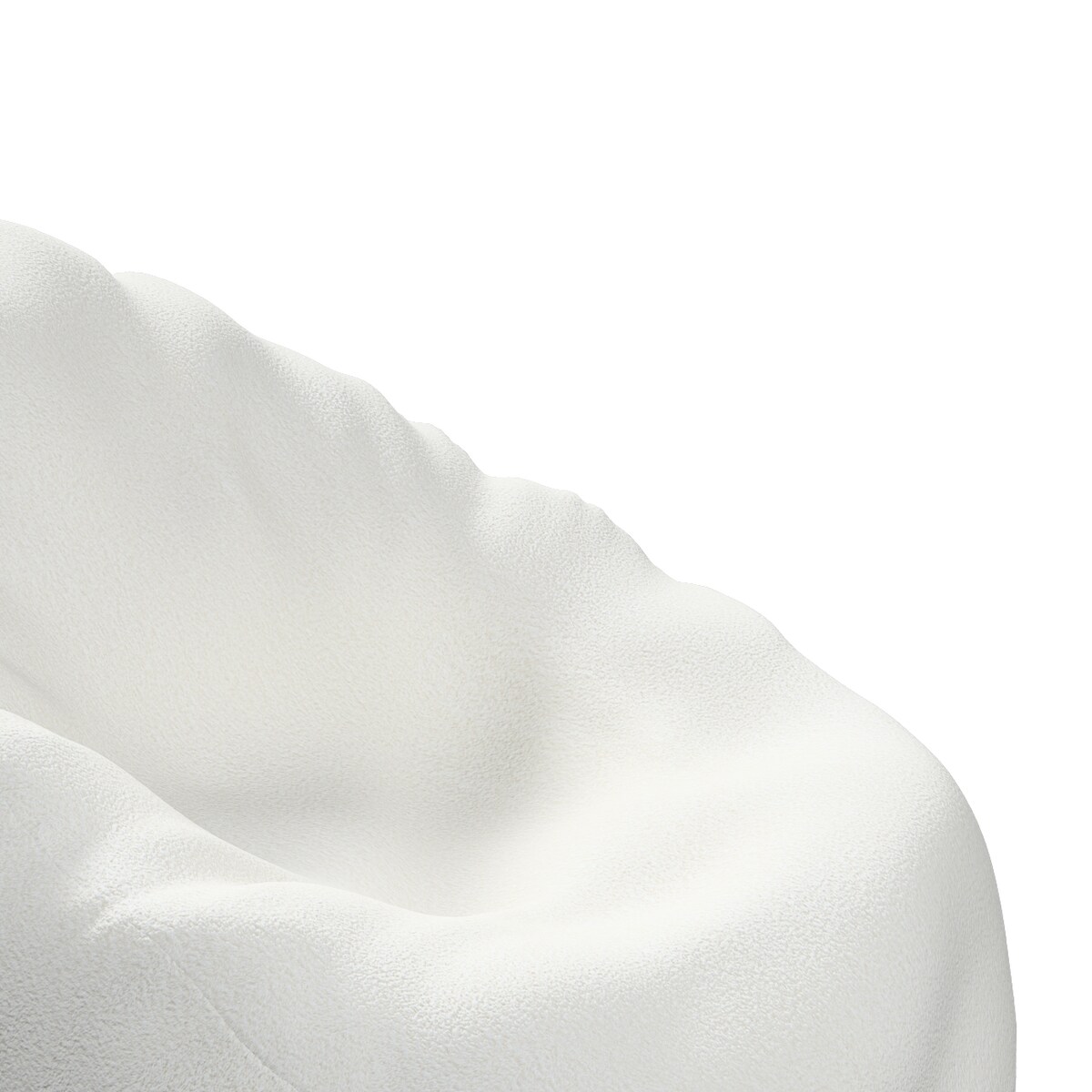 Worek do siedzenia, biała bukla, Ø60 x 105 cm, Boucle Teddy