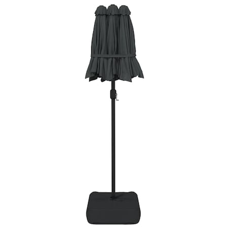 vidaXL Podwójny parasol ogrodowy, antracytowy, 316x145 cm