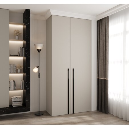 Szafa dwudrzwiowa Como 3 110 gł.40 kaszmir+czarny