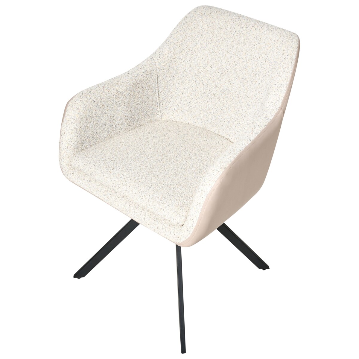 Zestaw 2 krzeseł do jadalni LITHIA Boucle Jasnobeżowy