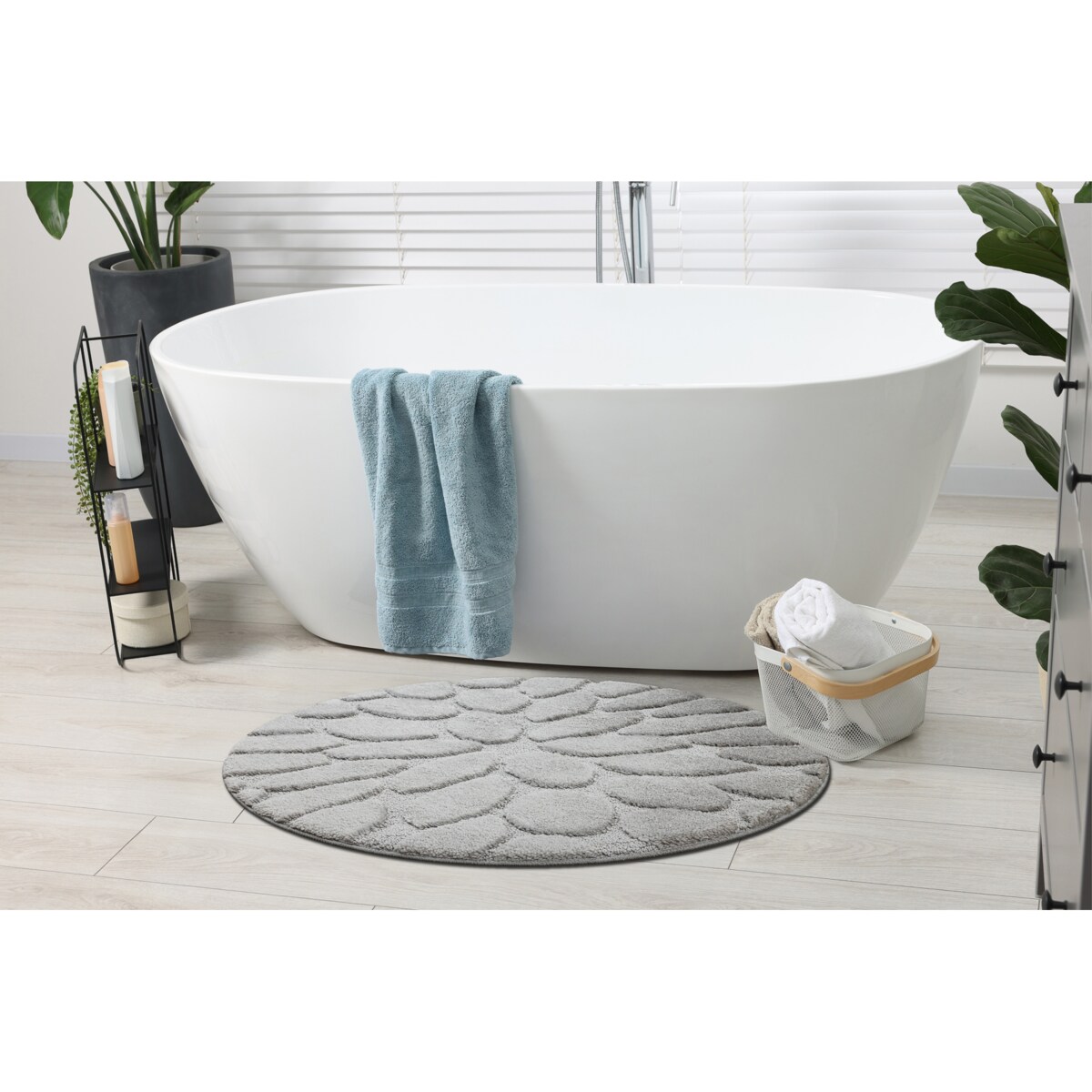 Dywan łazienkowy SUPREME koło STONES koło 100 cm