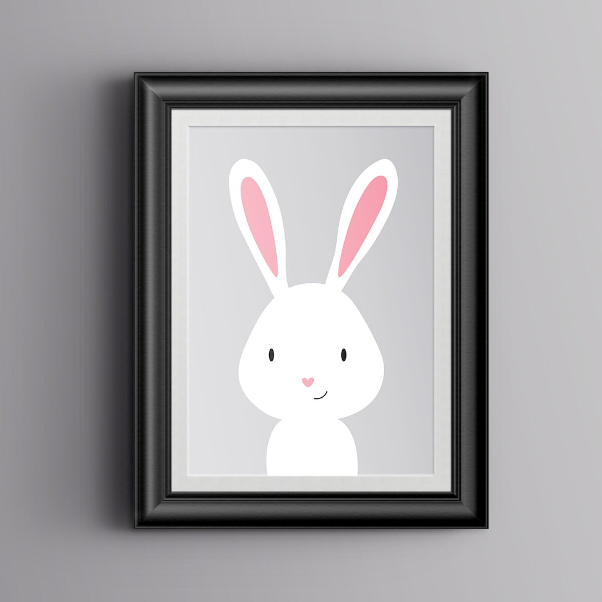 Plakat dla dzieci Królik szary 30x40