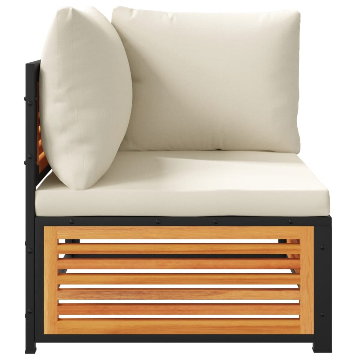 vidaXL Ogrodowe siedzisko narożne z poduszkami, lite drewno akacjowe