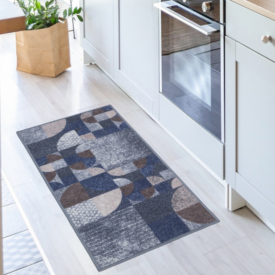 Chodnik Antypoślizgowy Vita 60x100 cm Abstrakcja Szary