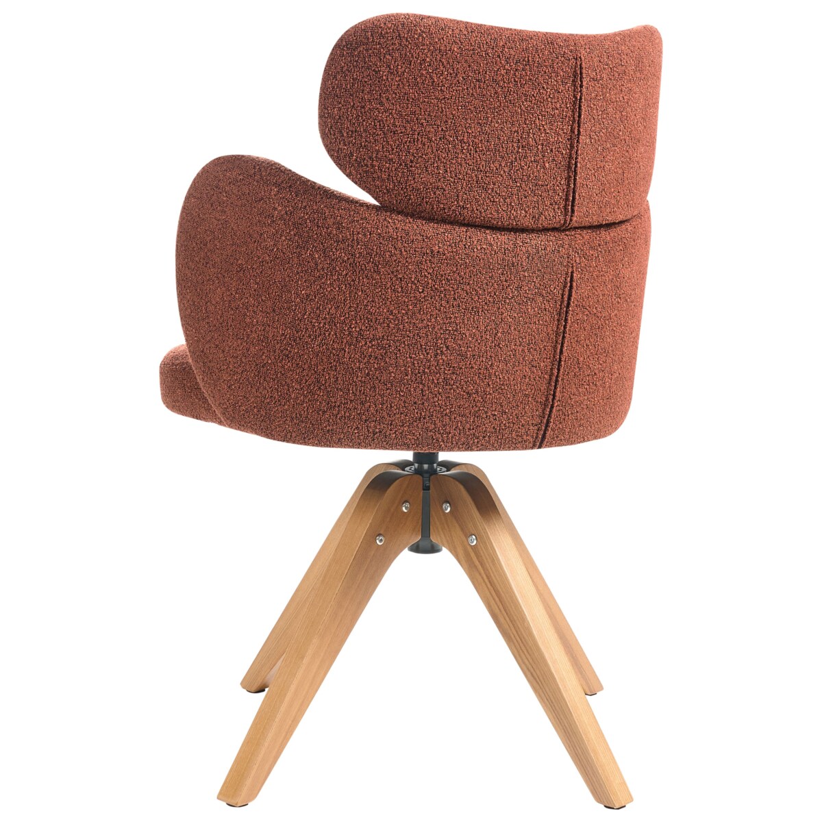 Krzesło do jadalni Obrotowy MARCY Boucle Pomarańczowy