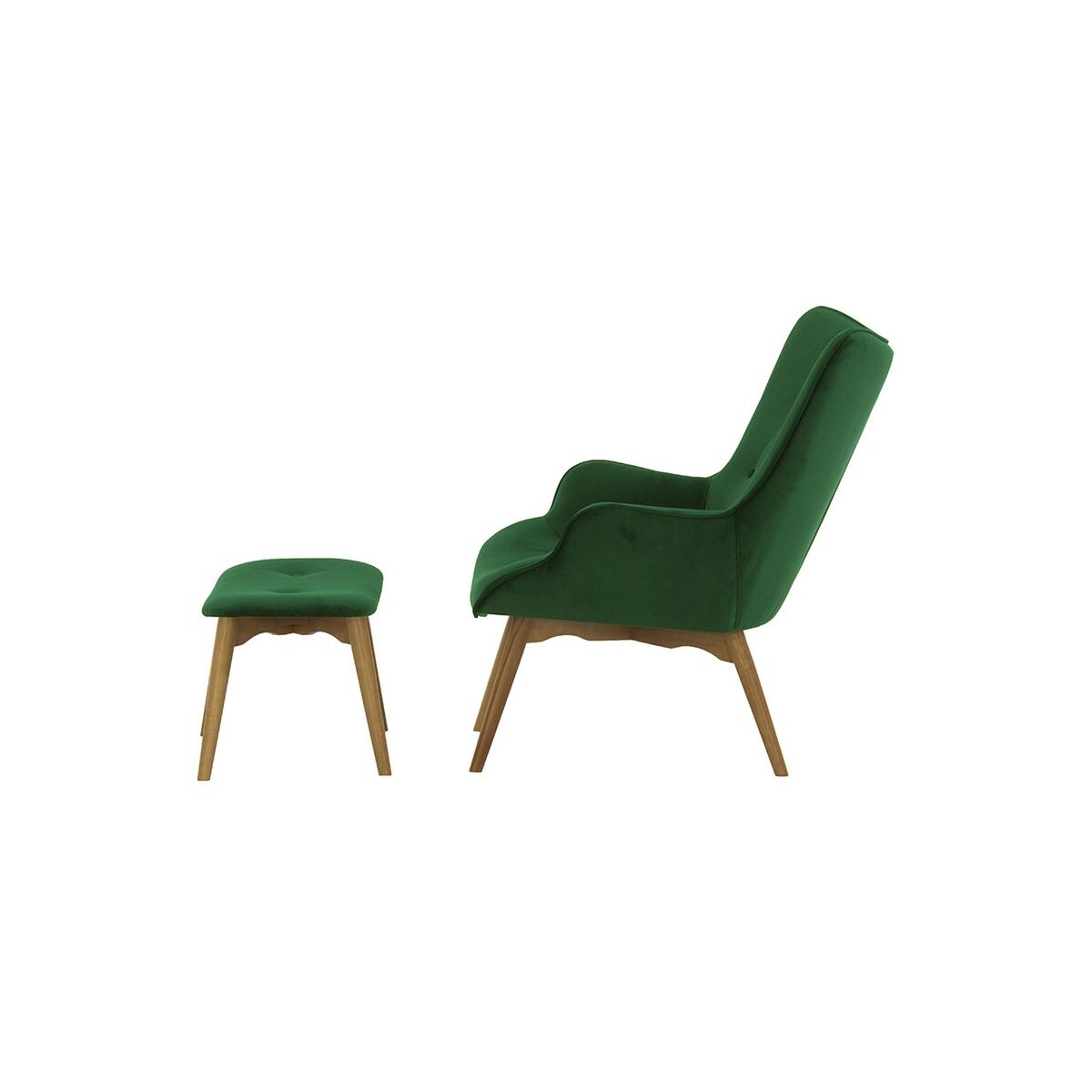 Fotel z podnóżkiem Ducon Velvet-Kronos 14