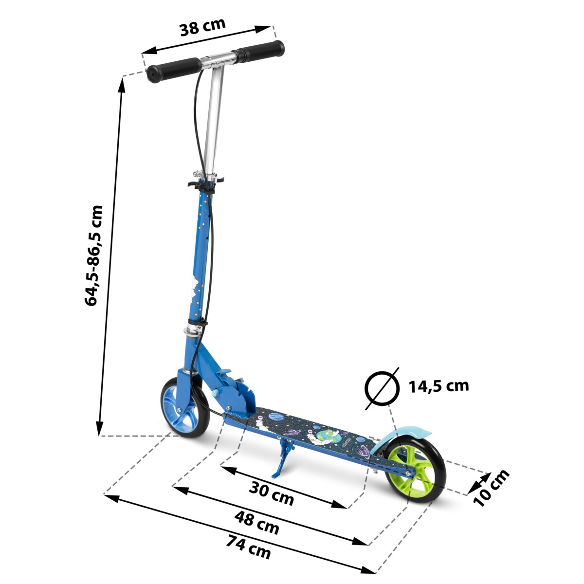 Hulajnoga składana dla dzieci RicoKids Kodi niebieska