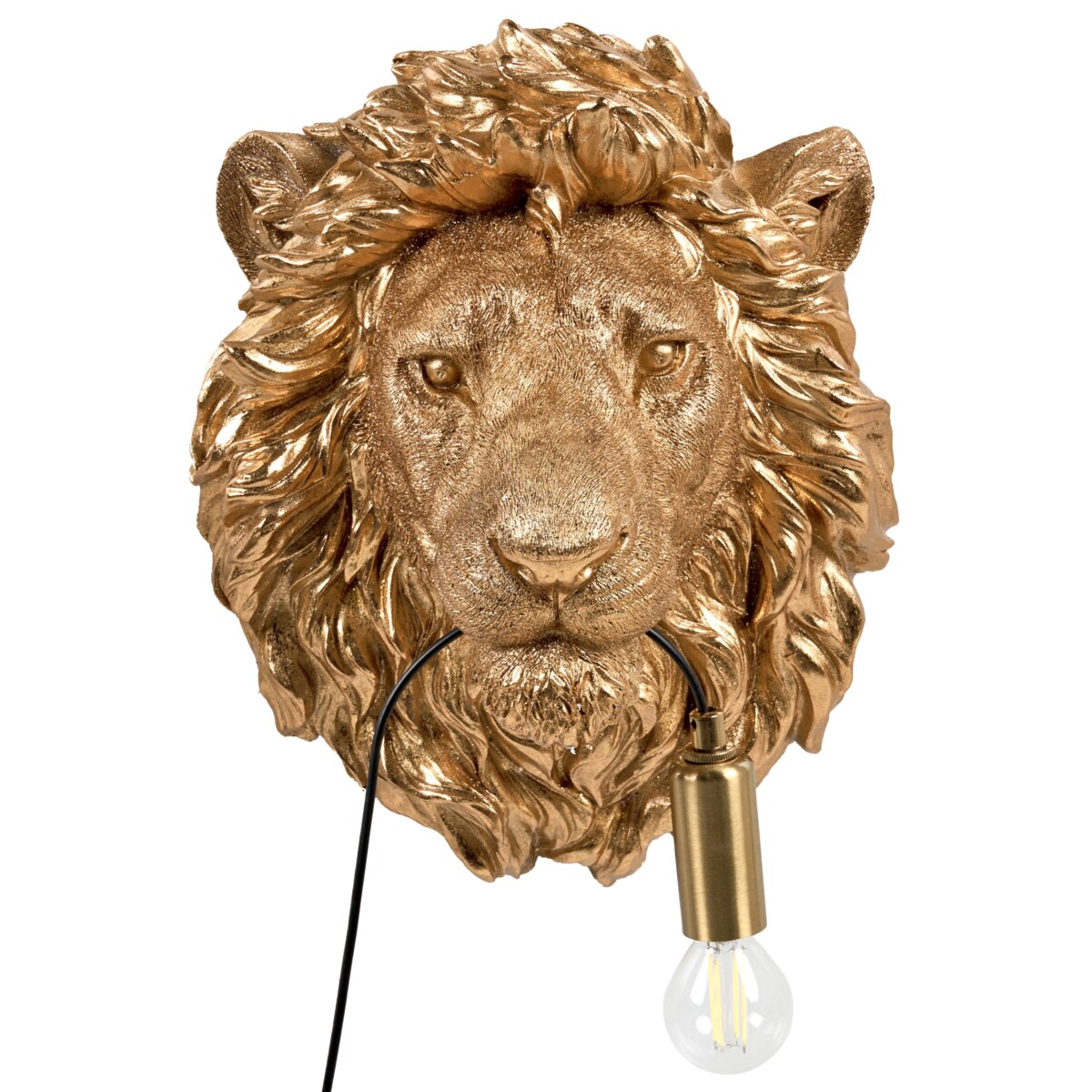 Lampa ścienna Lew SIMBA Złoty