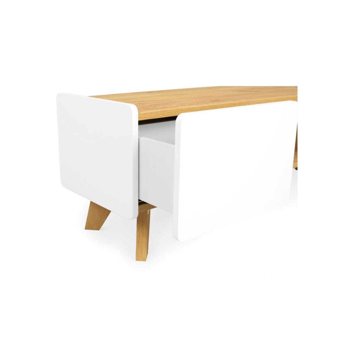 Szafka Rtv Lett 02 na dębowych nogach / szer. 135 cm