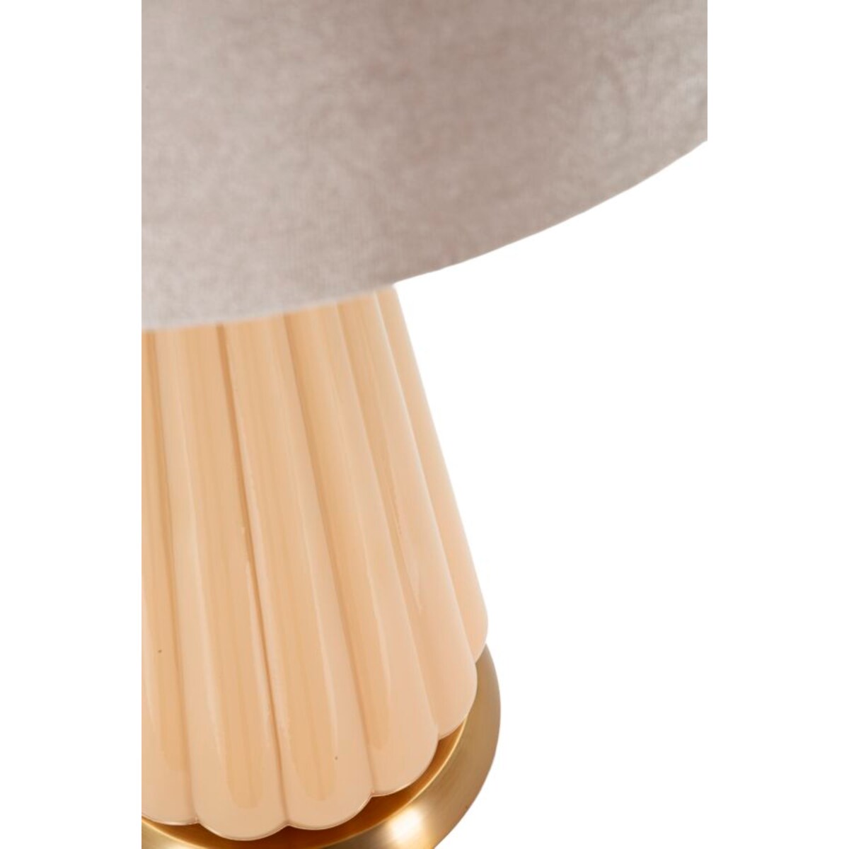 Lampa stołowa Perly - H, kolor perłowy i złoty, szkło i żelazo, 36,5 x 36,5 x 68,5 cm, 1 x E27, styl glamour, do salonu i sypialni, Mauro Ferretti
