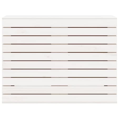 vidaXL Kosz na pranie, biały, 88,5x44x66 cm, lite drewno sosnowe