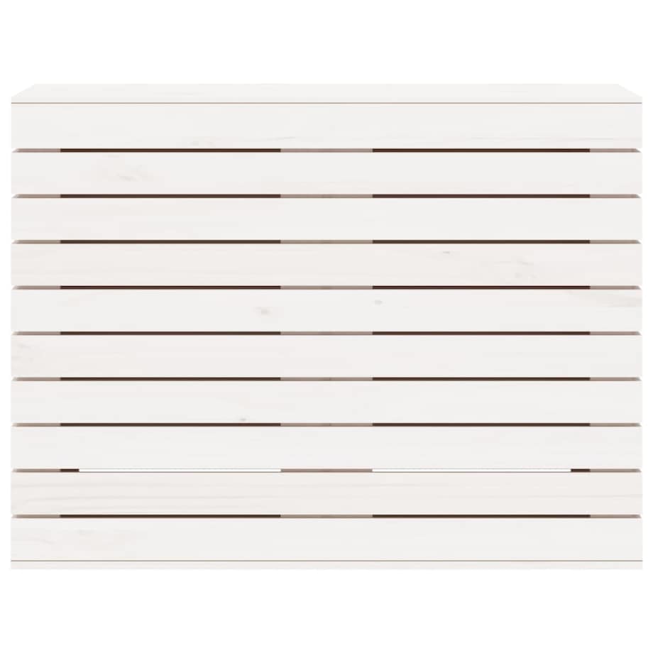 vidaXL Kosz na pranie, biały, 88,5x44x66 cm, lite drewno sosnowe