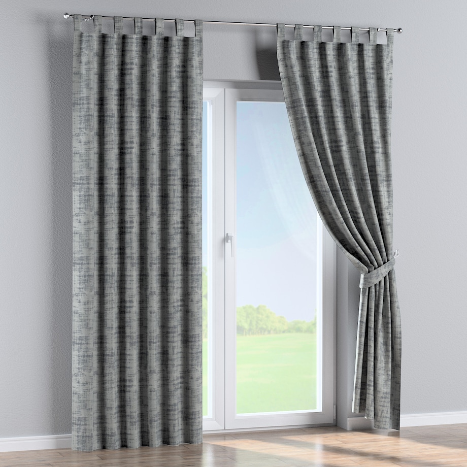 Zasłona na szelkach 1 szt. 130x245 szary beton