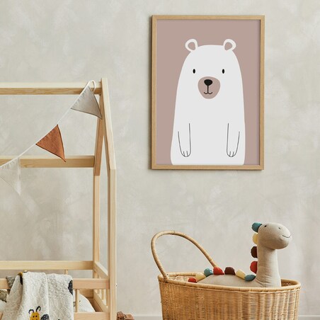 Plakat dla dzieci Miś boho 50x70