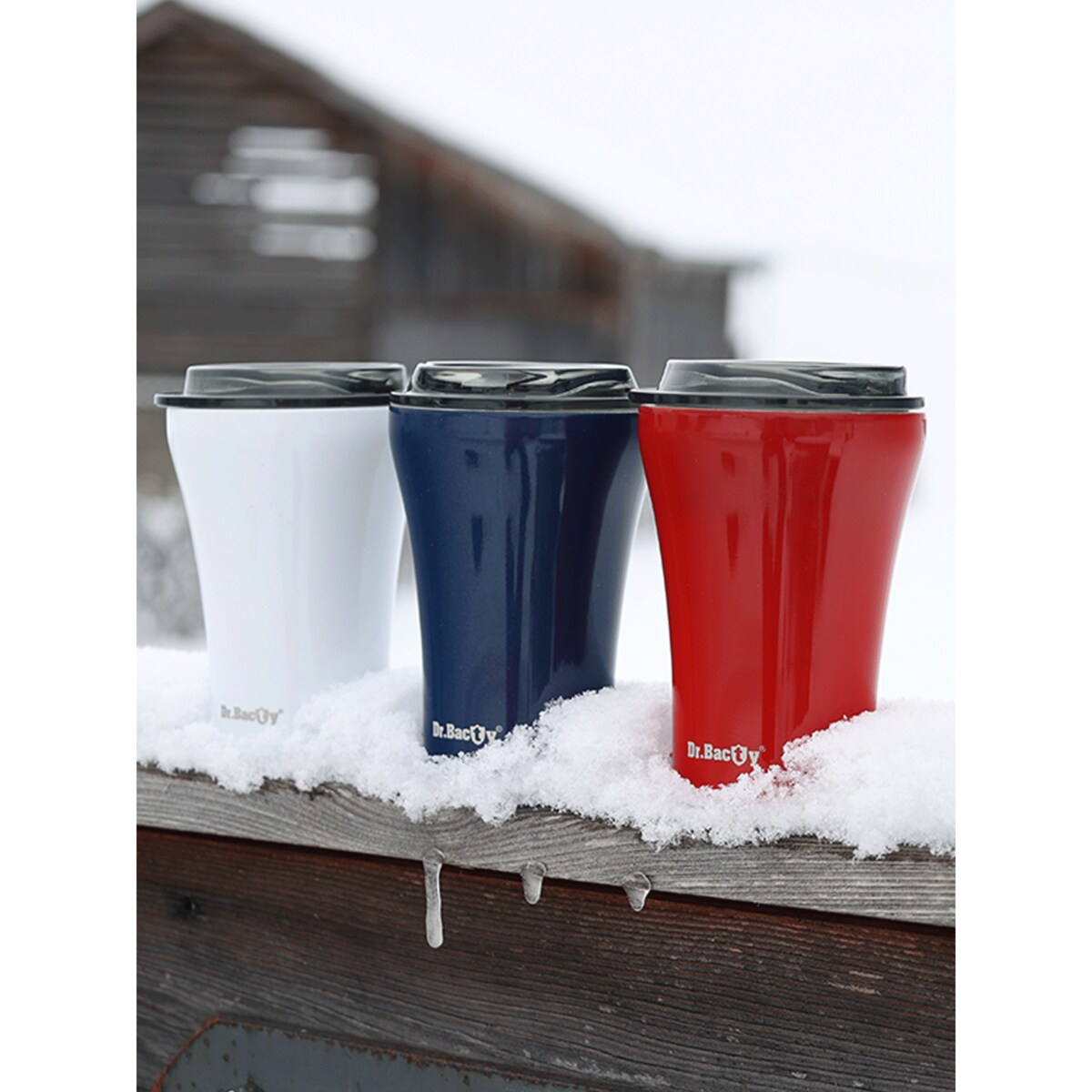 Kubek do kawy na wynos wielorazowy Dr.Bacty Apollo Dla nurków - granatowy