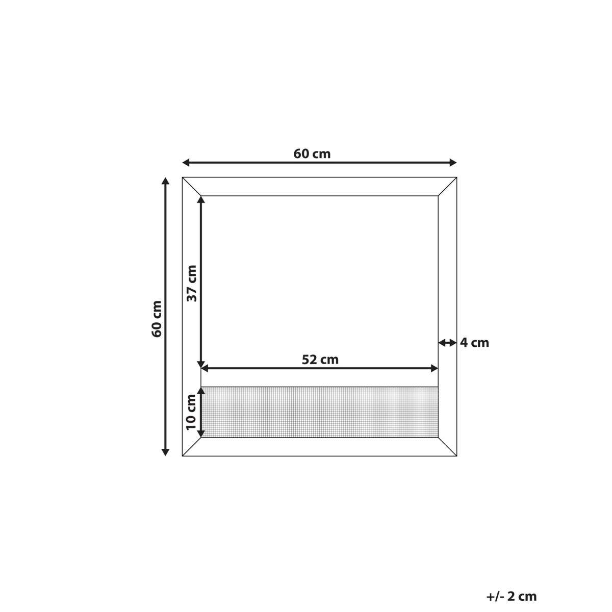 Lustro ścienne ROSELL MDF Jasne drewno