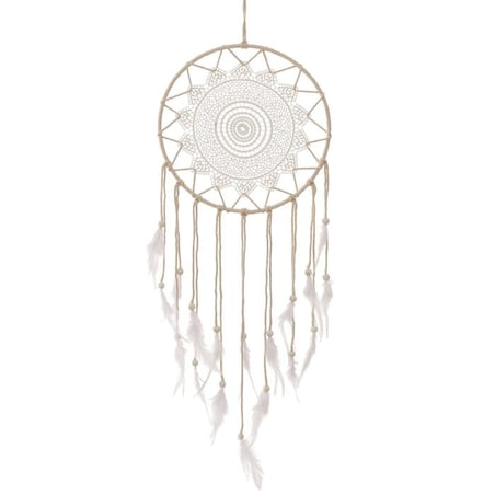 Pleciony Ozdobny Łapacz Snów Boho makrama na Ścianę do Sypialni 30 x 80 cm