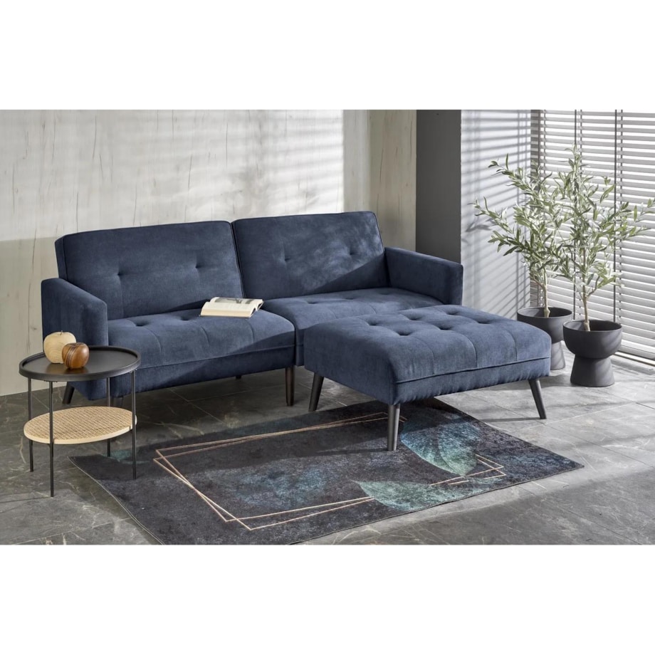 Sofa rozkładana CORNELIUS niebieska
