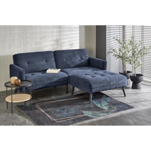 Sofa rozkładana CORNELIUS niebieska