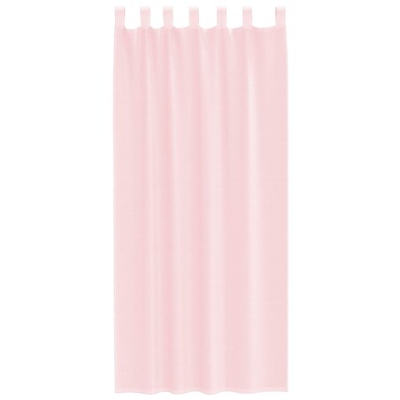 vidaXL Zasłony woalowe z pętelkami 2 szt. Jasnoróżowe 140x225 cm