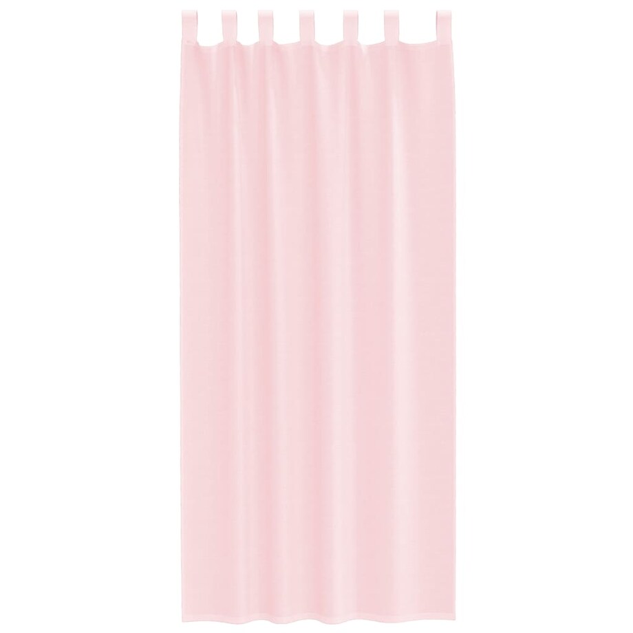 vidaXL Zasłony woalowe z pętelkami 2 szt. Jasnoróżowe 140x225 cm
