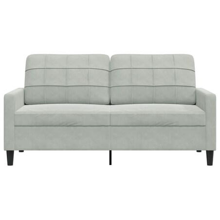 vidaXL Sofa 2-osobowa, jasnoszara, 140 cm, tapicerowana aksamitem