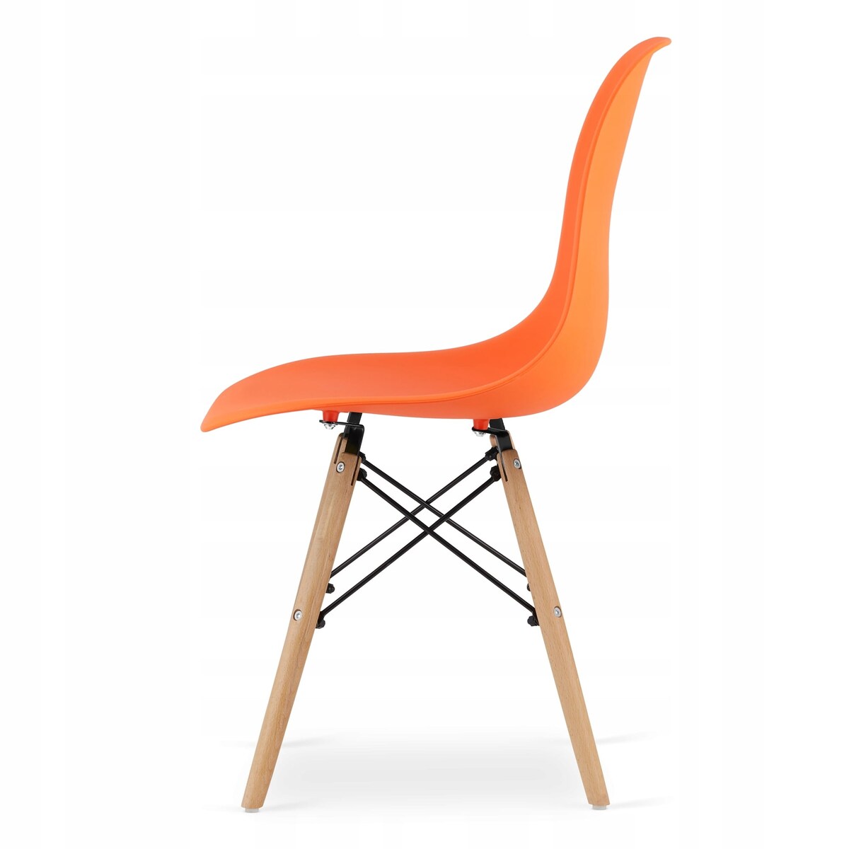 Zestaw Stół Do Jadalni Kuchni Salonu Biura  Prostokątny Adria 120X80 Biały + 4 Krzesła Osaka Pomarańczowe