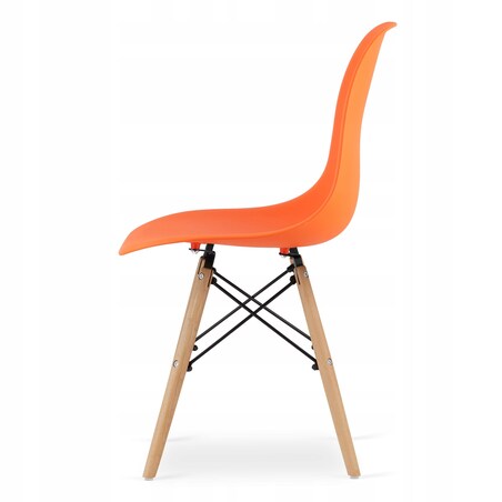 Zestaw Stół Do Jadalni Kuchni Salonu Biura Prostokątny Adria 120X80 Biały + 4 Krzesła Osaka Pomarańczowe