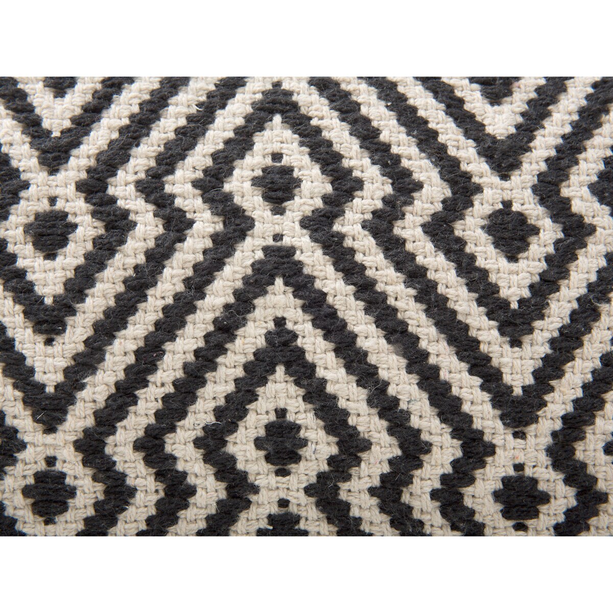 Puf 50 x 50 x 30 cm czarno-biały MUKKI