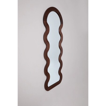Lustro w falistej ramie z drewna sosnowego Landoi 60x160 cm