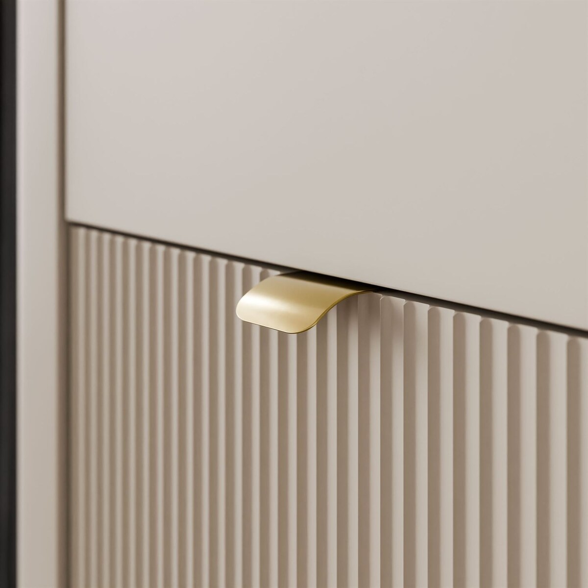 Dwudrzwiowa szafa AUTUMN 2D3S z szufladami, kaszmir / orzech