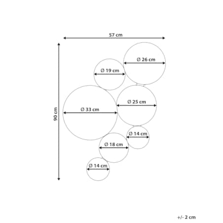 Lustro ścienne LAXOU Miedziany