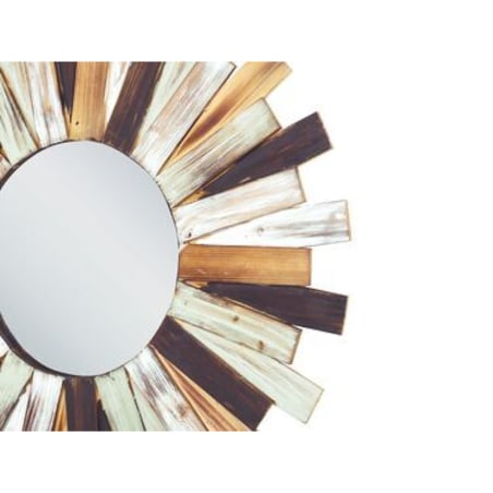 Drewniane lustro ścienne słońce ø 75 cm wielokolorowe TAMPICO