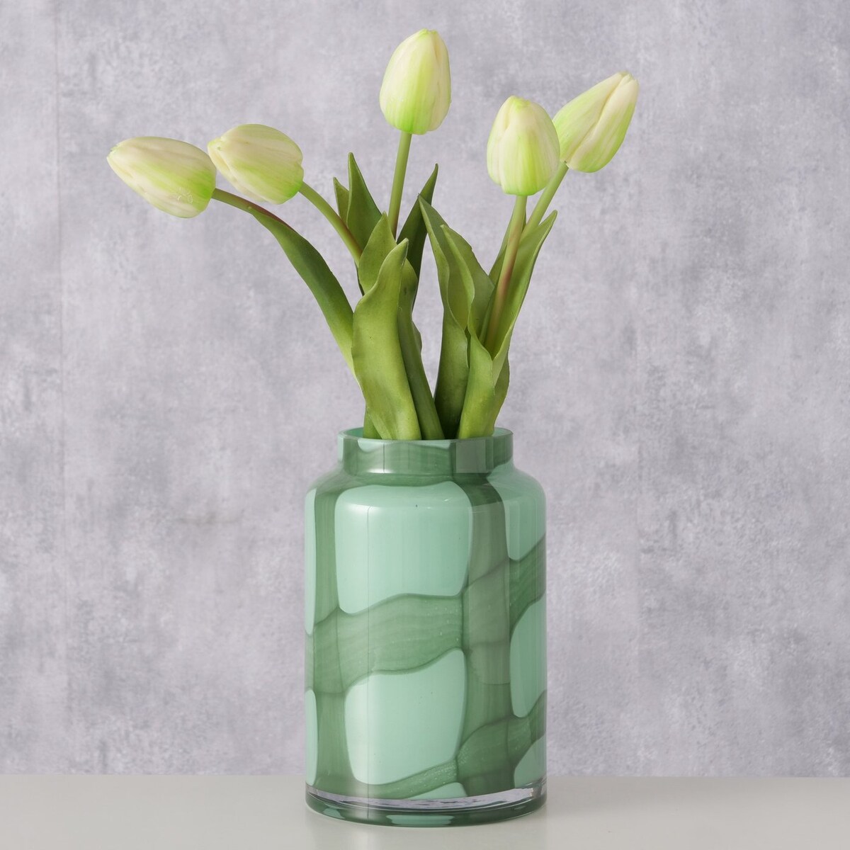 Wazon szklany zielony VERANA, wys. 20 cm