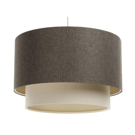 Lampa wisząca ERUTAN DOUBLE 40 szara/kremowa