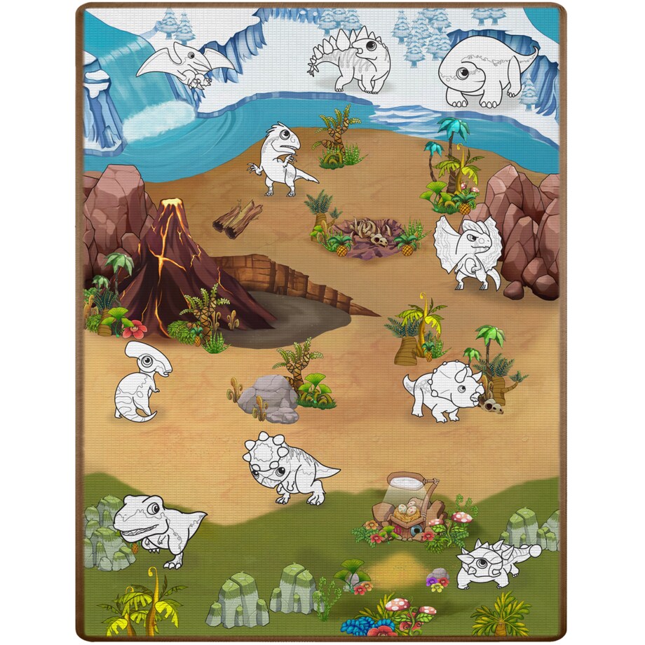 Mata edukacyjna piankowa dywan do malowania 92x120 cm zmywalna Ricokids